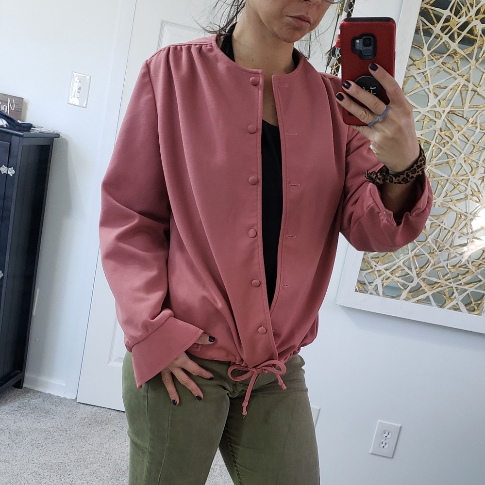 Vintage drawstring cardigan